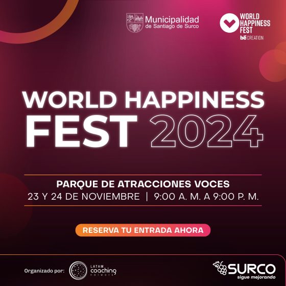 Surco será sede del World Happiness Fest 2024